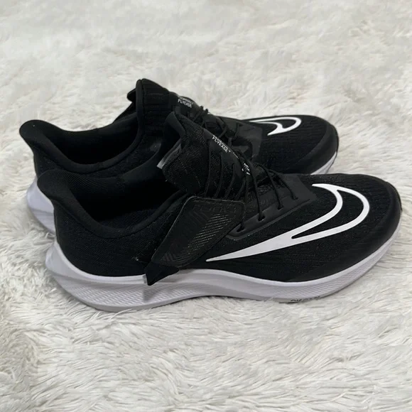 Nike Black and White Pegasus Flyease Athletic Shoes - Picture 2 of 7